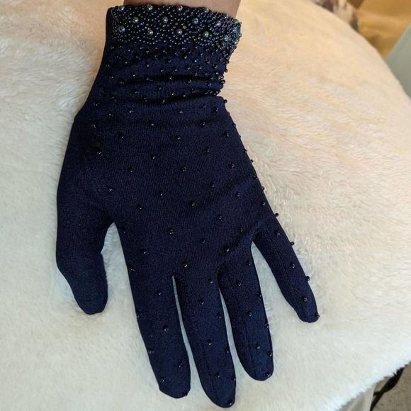 Vintage Accessories Vintagenavy Blue Tea Gloves Poshmark